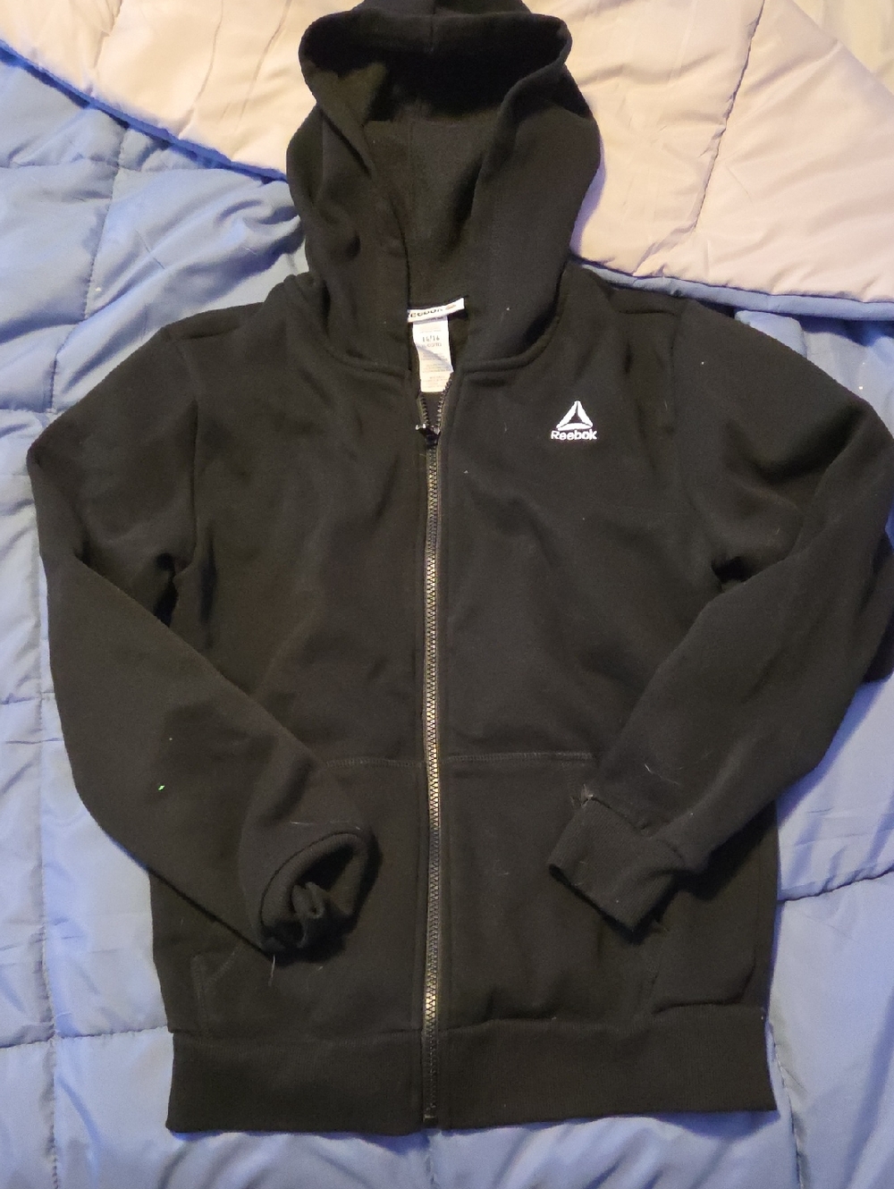 Reebok Black Kids Zip-Up Hooded Jacket